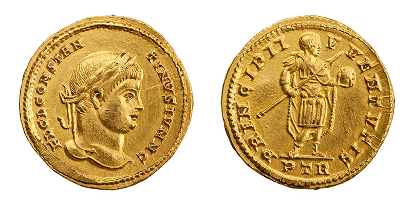 Un solidus émis par Constantin 1er. © American Numismatic Society