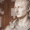 Détail d'un buste exposé au Palazzo Altemps