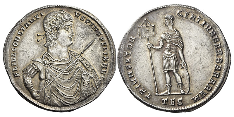 Médaillon d'argent de Constance II ©Numismatica Ars Classica